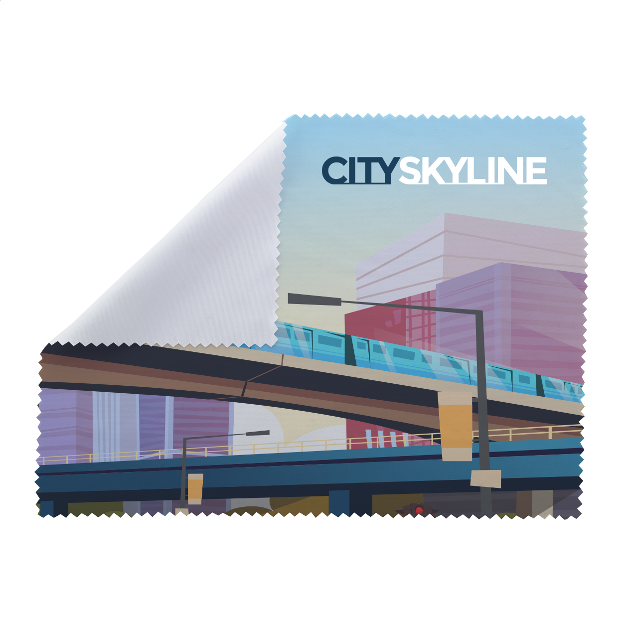 Dioptry XL RPET čistící hadřík na brýle Bílá