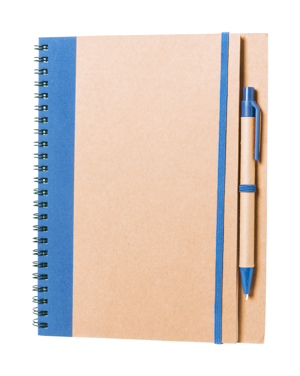 Blok A5 s perem - Platanus - Tmavě modrá, Přírodní Blok A5 s perem - Platanus - Tmavě modrá, Přírodní