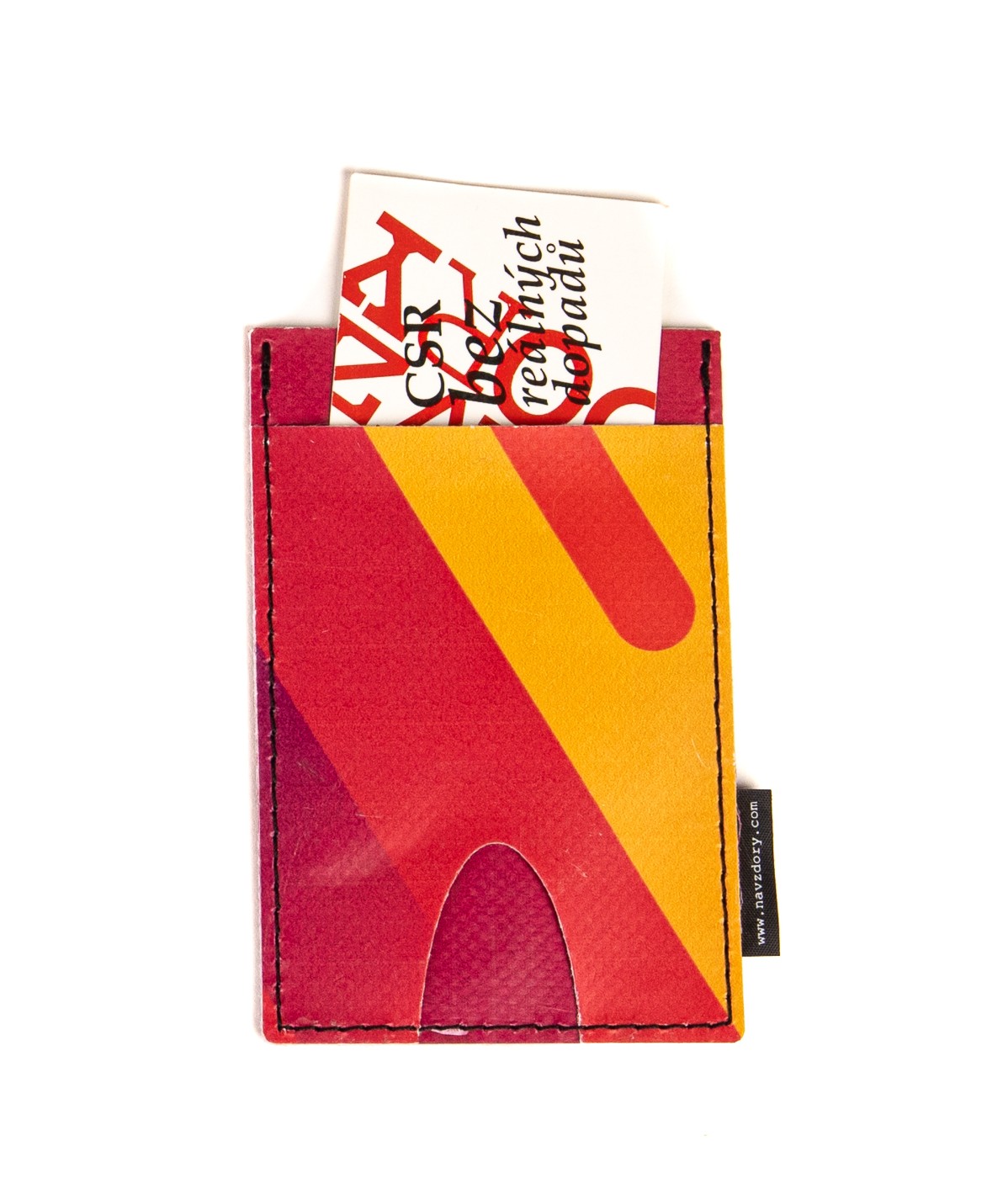 Business card holder made of banner - multicoloured