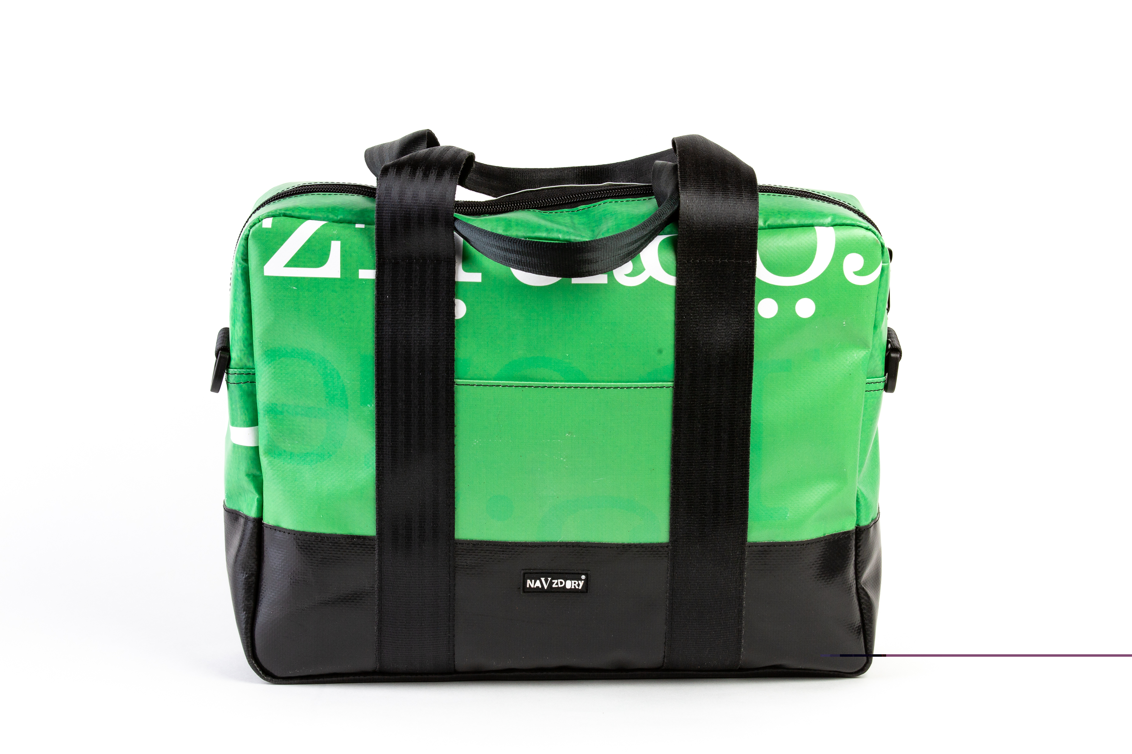 Bag Danieli made of car belt or banner - multicoloured