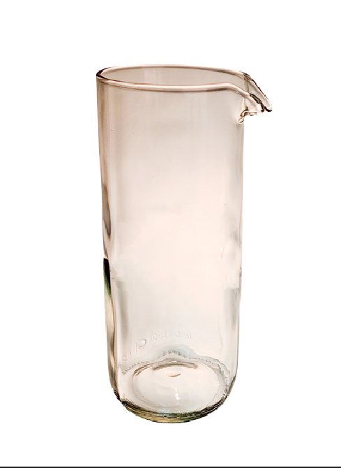 Glass decanter from wine bottle