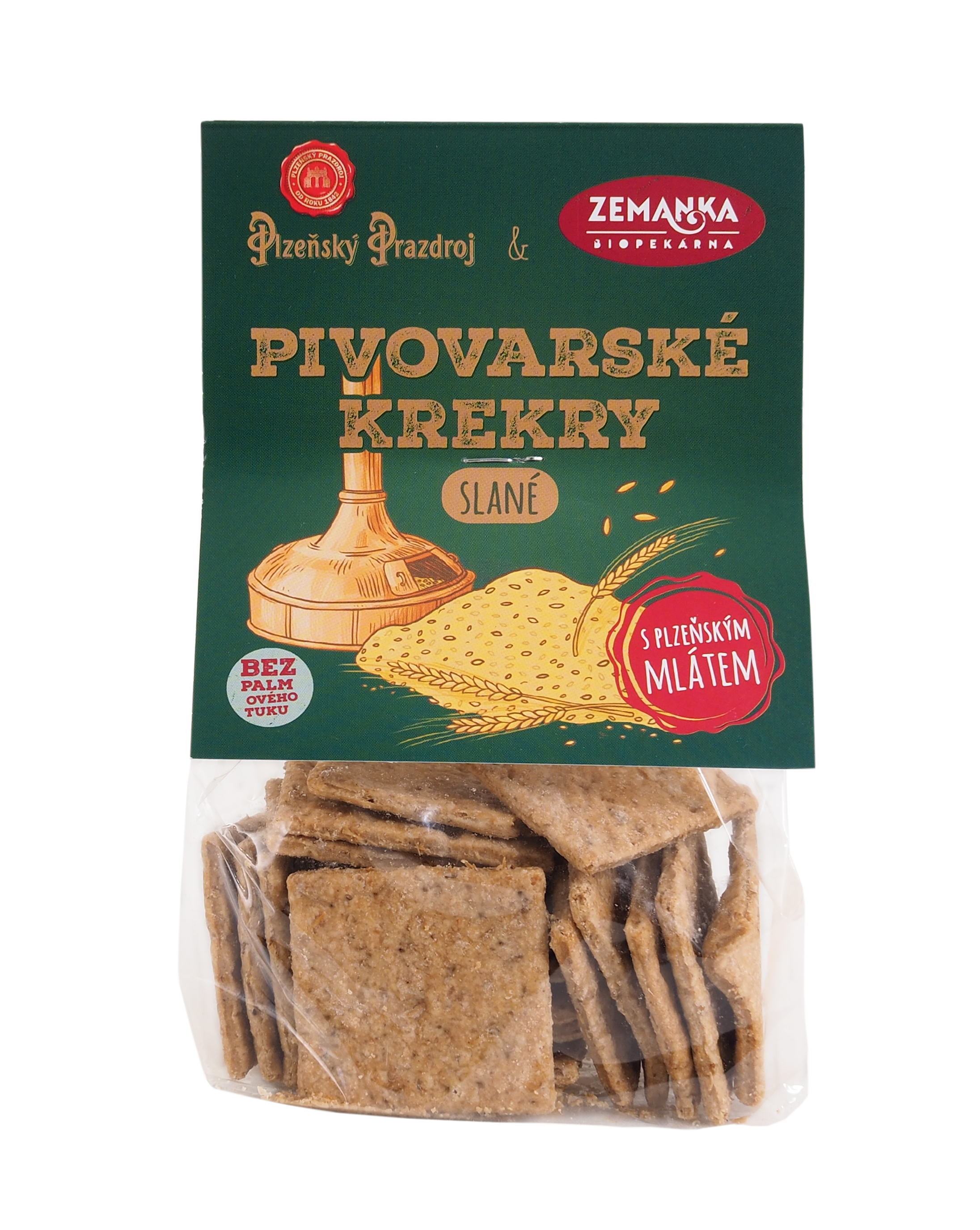 Salty crackers with Plzeňský Prazdroj malt
