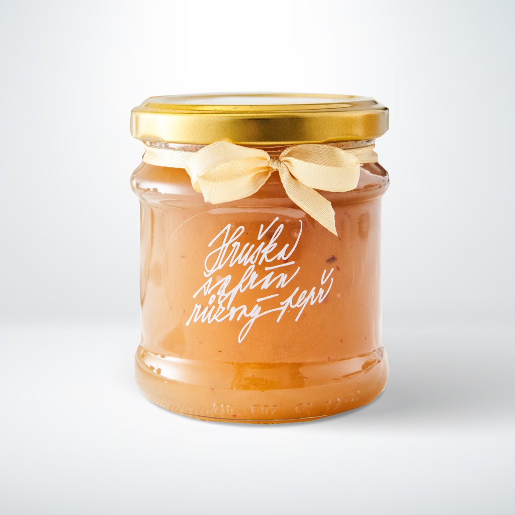 Pear jam with saffron and pink peppercorns extra special