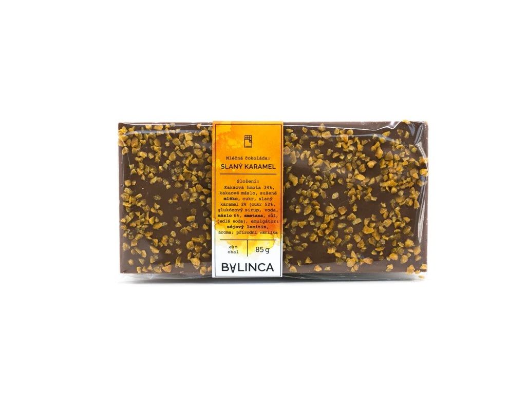 Mléčná čokoláda: Slaný karamel 85g