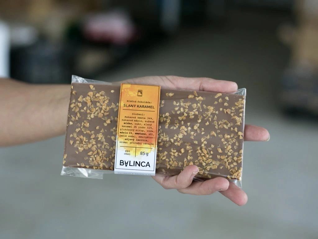 Mléčná čokoláda: Slaný karamel 85g Mléčná čokoláda: Slaný karamel 85g