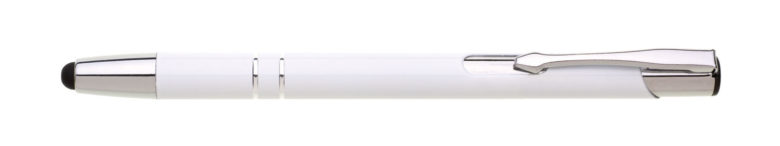 Kovové kuličkové pero LOBIA TOUCH s lakovaným tělem - bílá