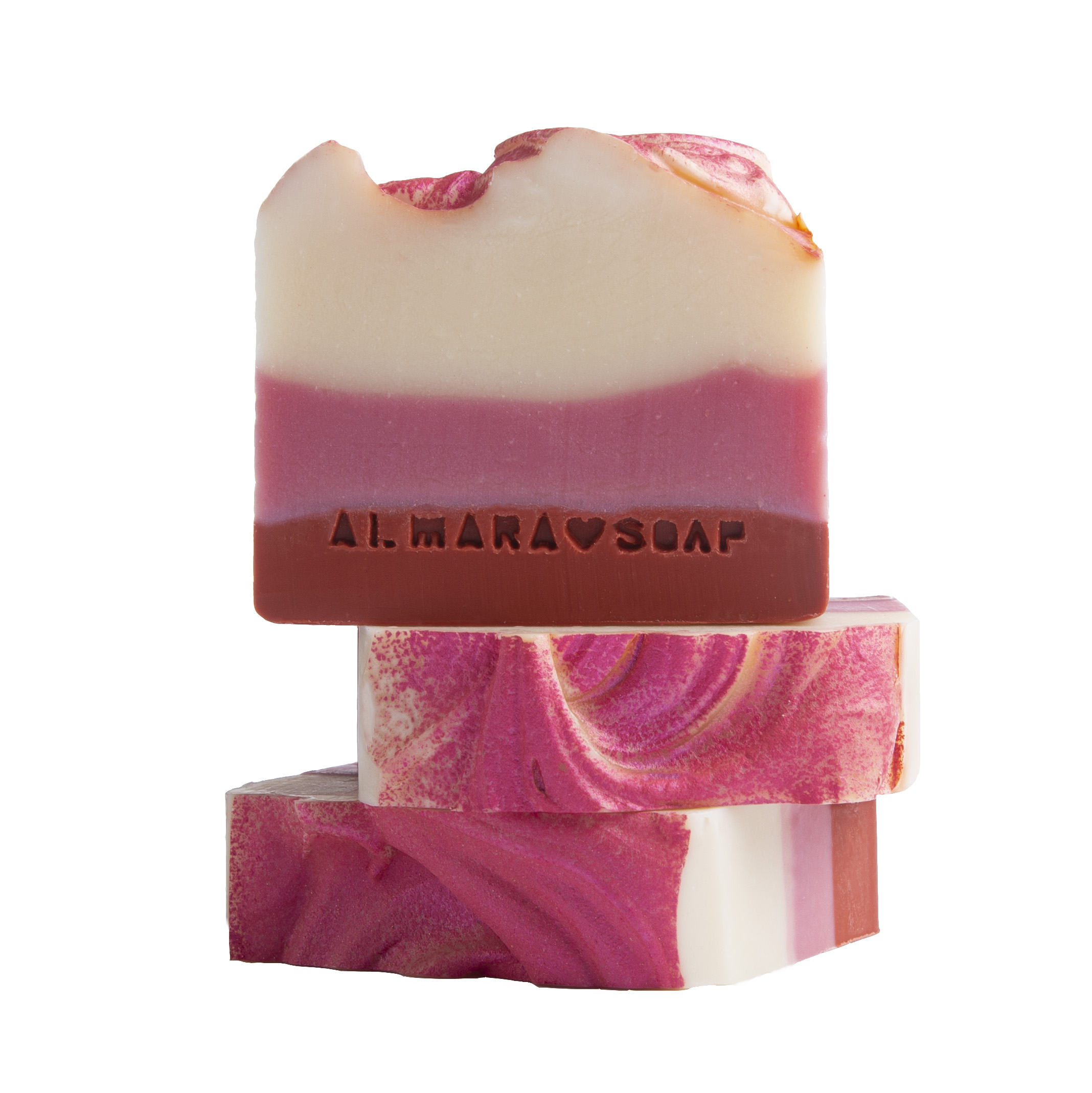 Designer handmade soap with sweet raspberry and berry scent 100 ± 5 g