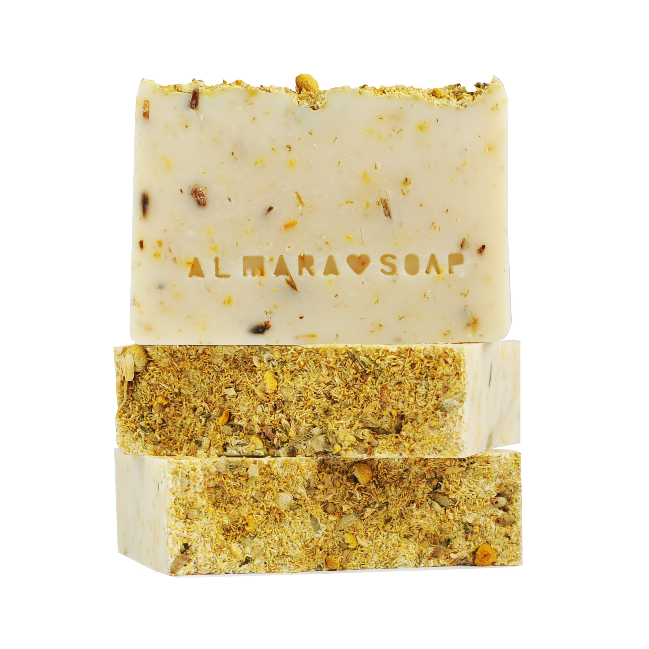 Natural soap suitable for intimate hygiene with calendula and chamomile 90 ± 5 g 