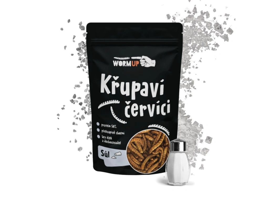 WormUP Křupaví červíci sůl 20 g