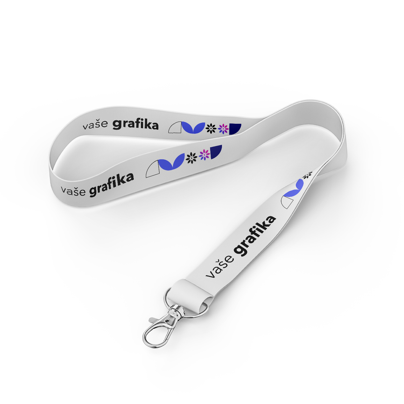 Lanyard, 100% polyester, width 20mm, double-sided synchronous sublimation, metal carabiner