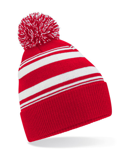 Zimní čepice Beechfield Striped Fan Beanie