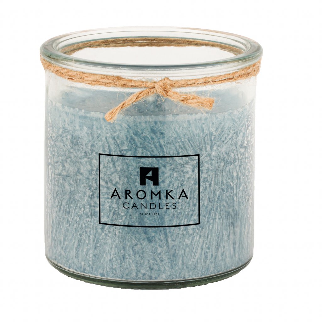 Natural scented palm candle - AROMKA - Recycled glass - ambergris