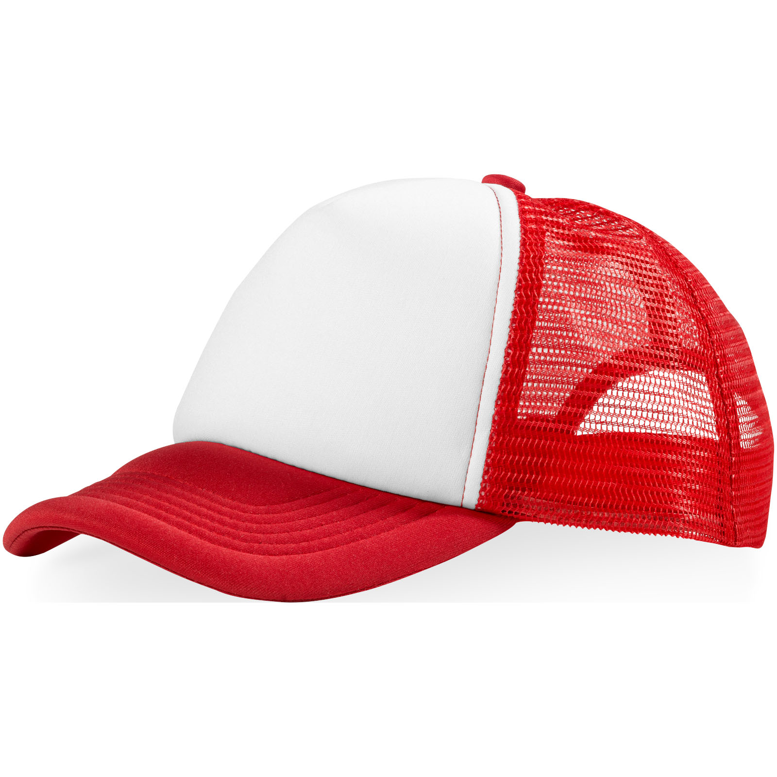 Pětipanelová kšiltovka Elevate Trucker, Red, White