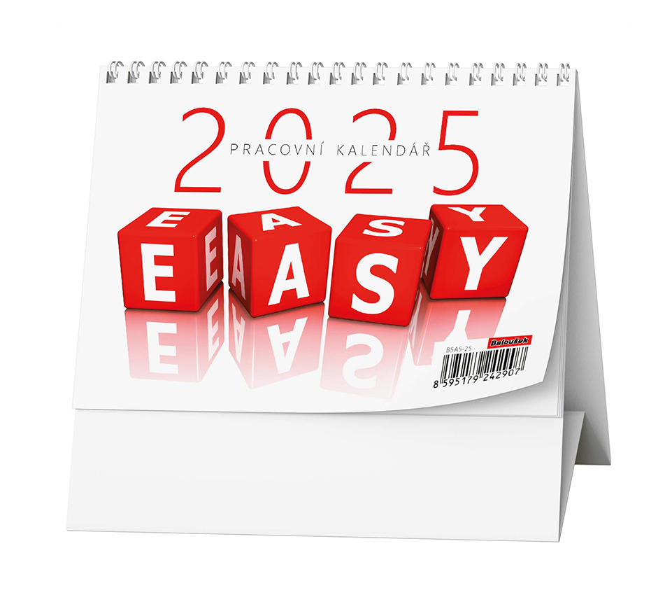 Stolní kalendář Pracovní kalendář EASY 2025 | inetprint.cz
