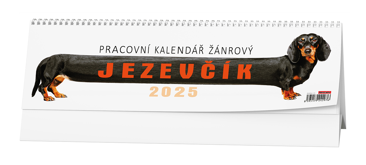 Stolní kalendář Pracovní žánrový - Jezevčík 2025