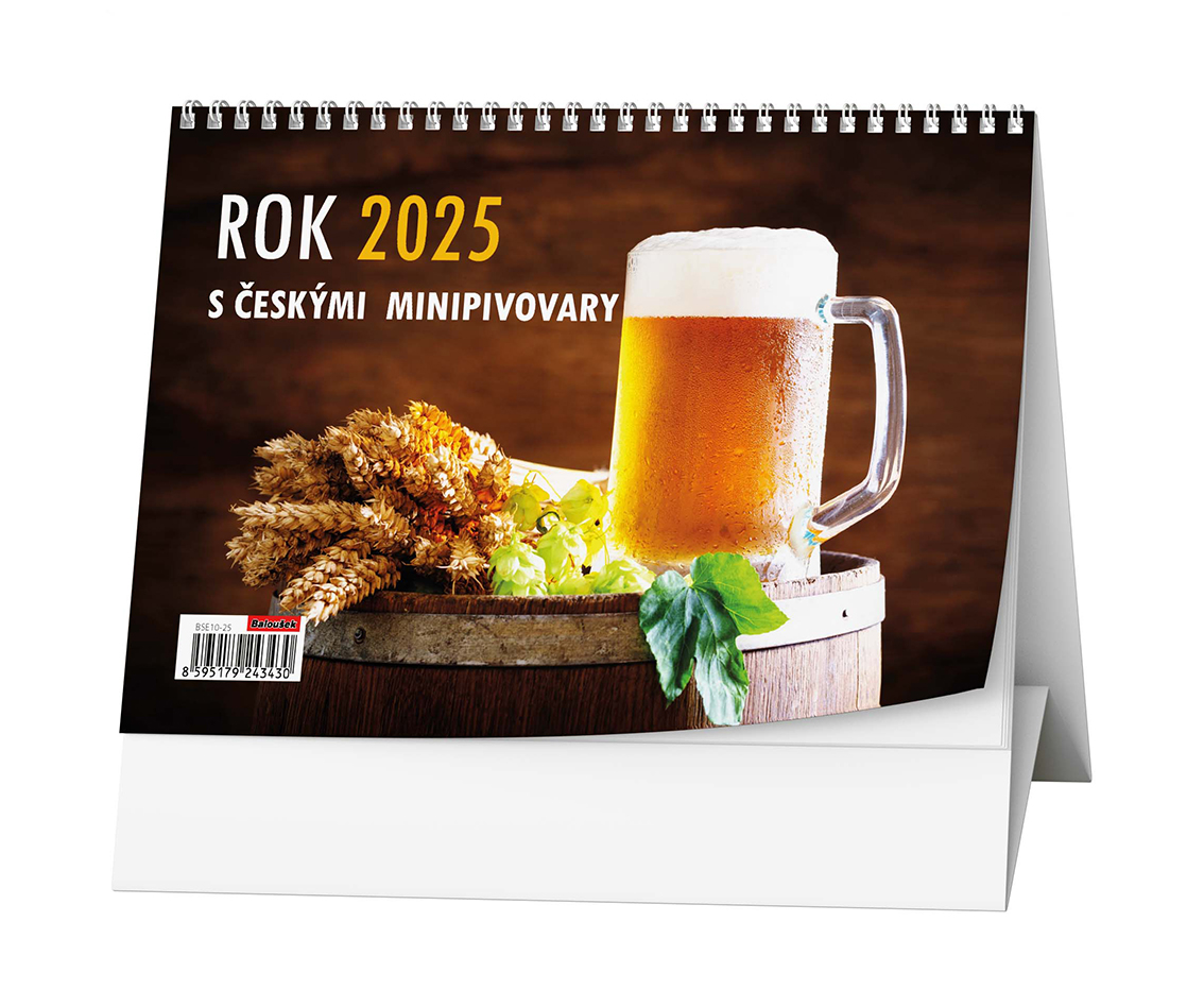 Stolní kalendář Rok 2025 s českými minipivovary
