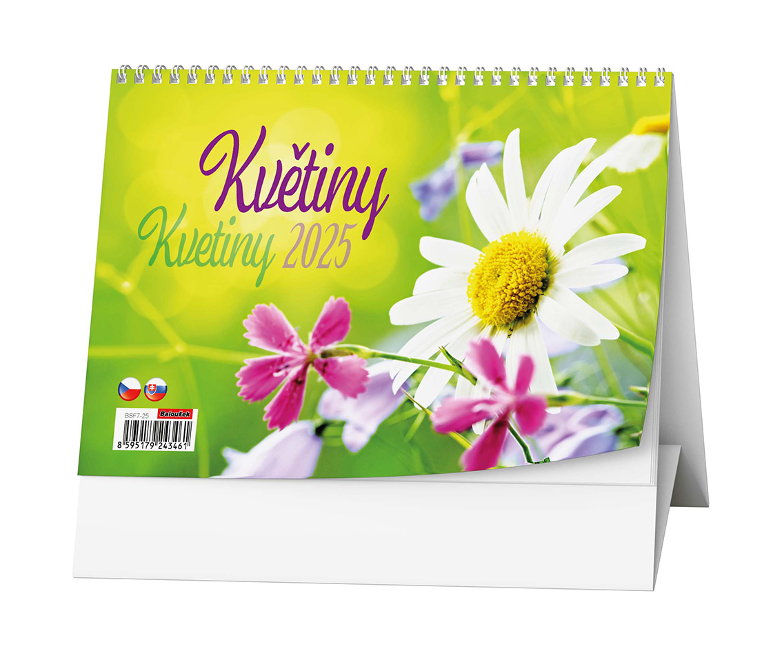 Stolní kalendář Květiny 2025