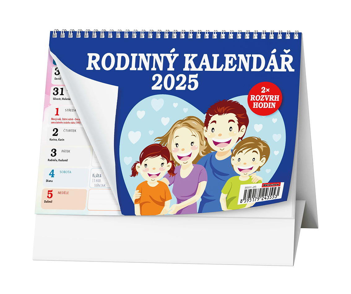 Stolní kalendář Rodinný 2025