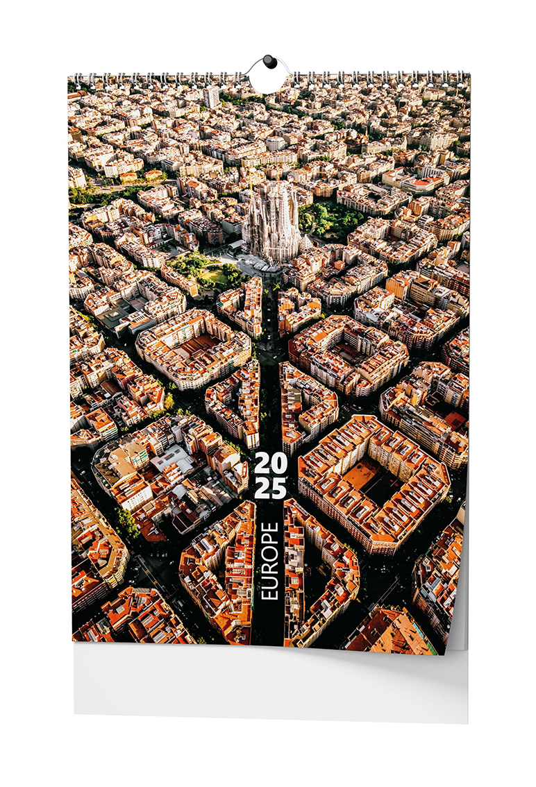 Nástěnný kalendář Europe 2025
