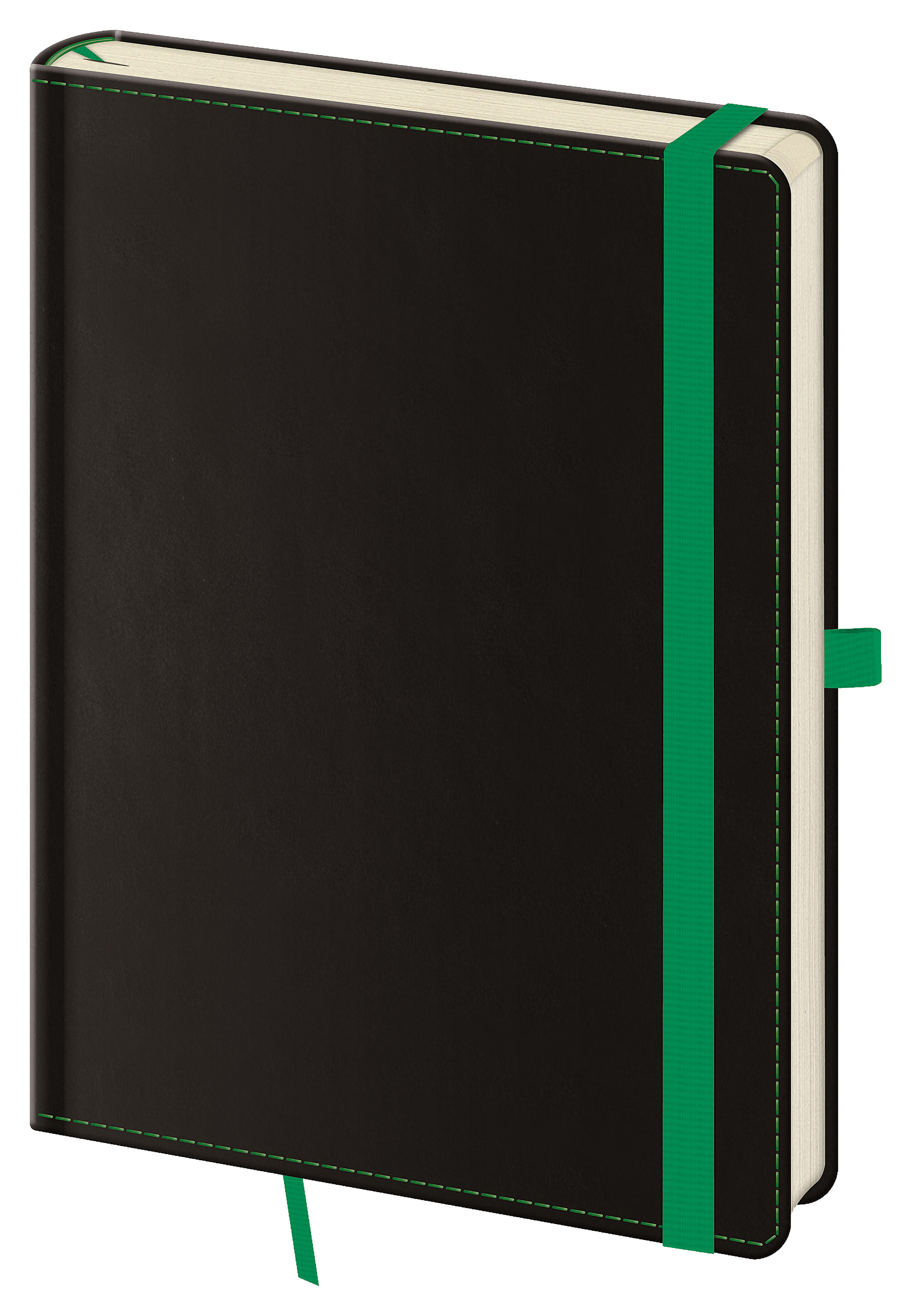Linkovaný zápisník Black Green L - Black Green