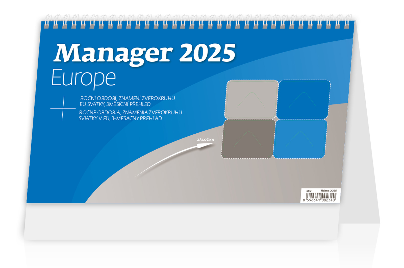 Stolní kalendář Manager Europe 2025 - plánovací