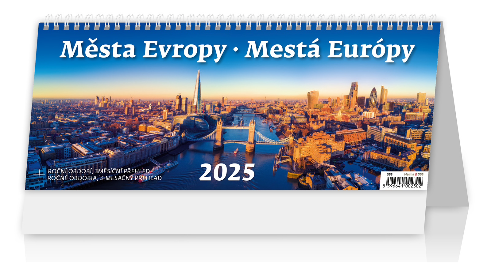 Stolní kalendář Města Evropy 2025 - plánovací