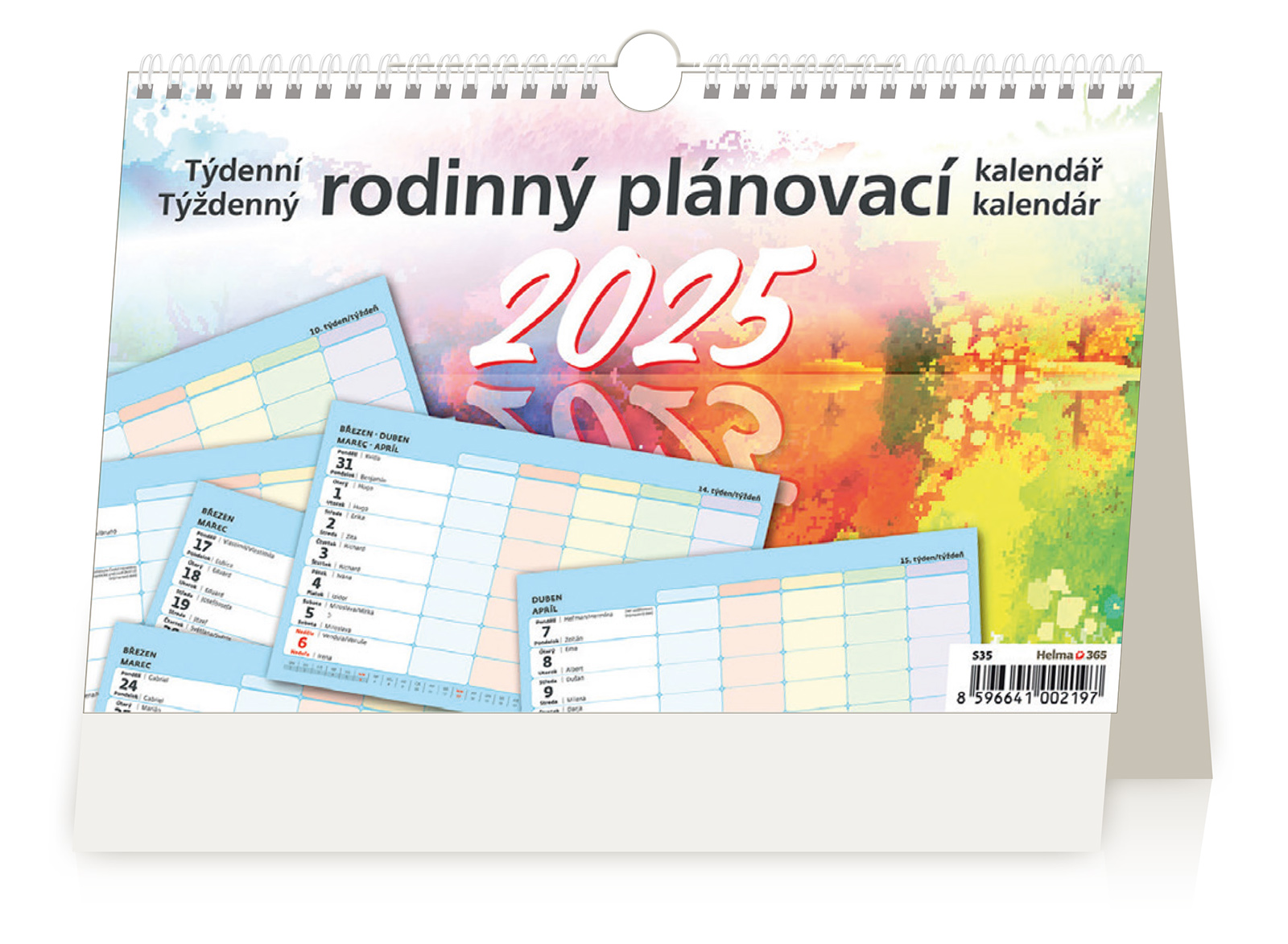 Stolní kalendář týdenní rodinný 2025 - plánovací