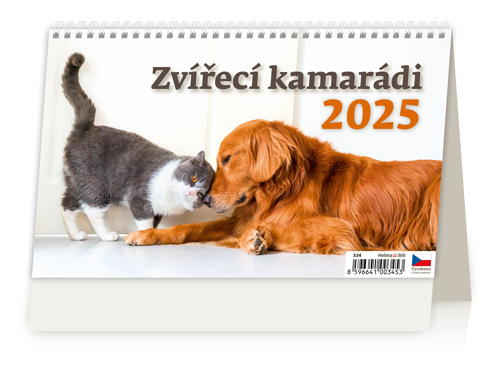 Stolní kalendář Zvířecí kamarádi 2025 - 14denní