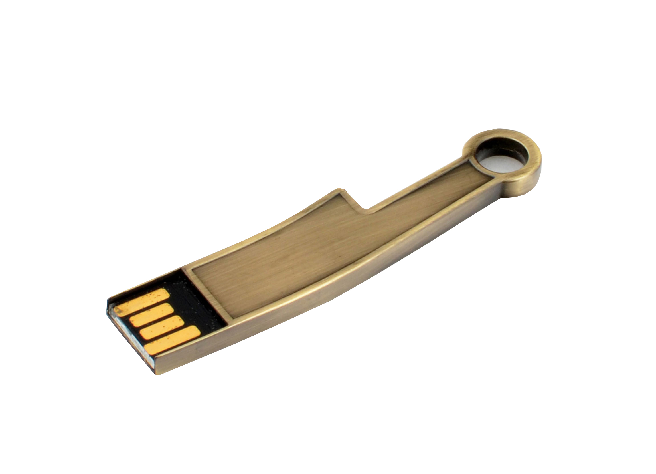 Netradiční USB flash disk NEWTON zlatá