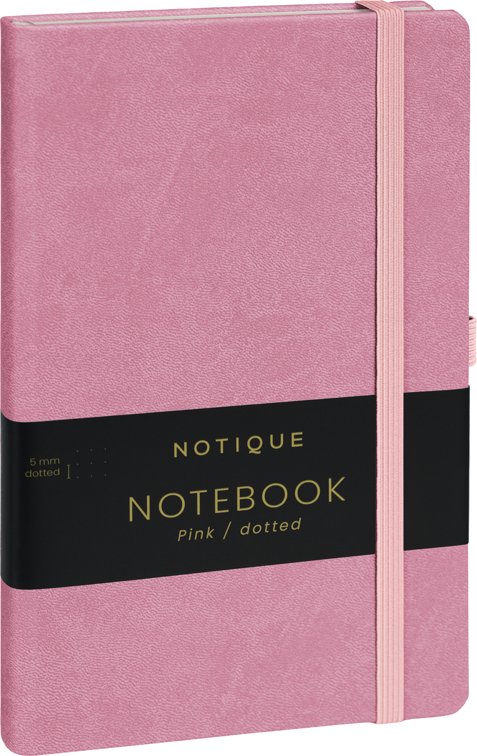Tečkovaný zápisník Růžový, 13x21 cm