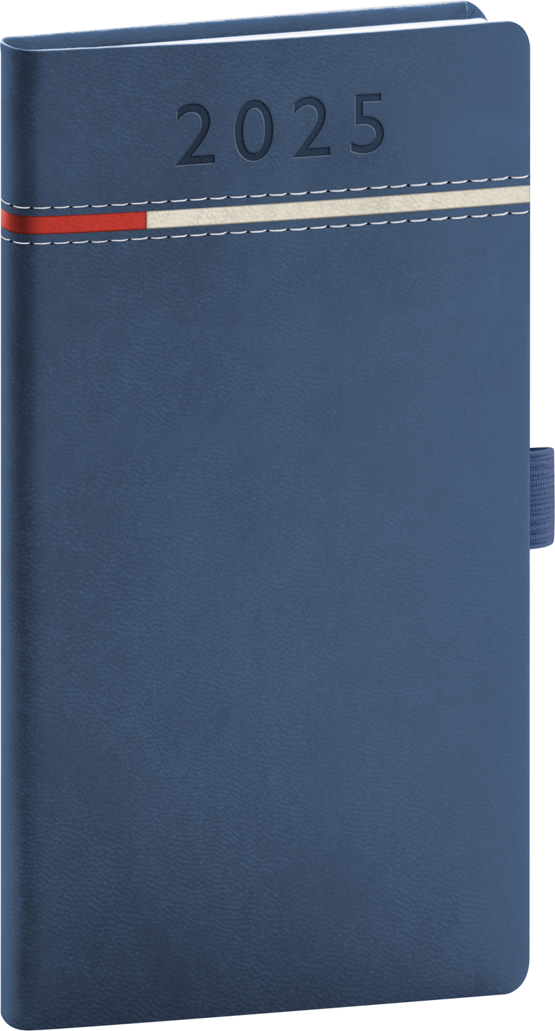 Kapesní diář Tomy 2025, 9x15,5 cm - modrá
