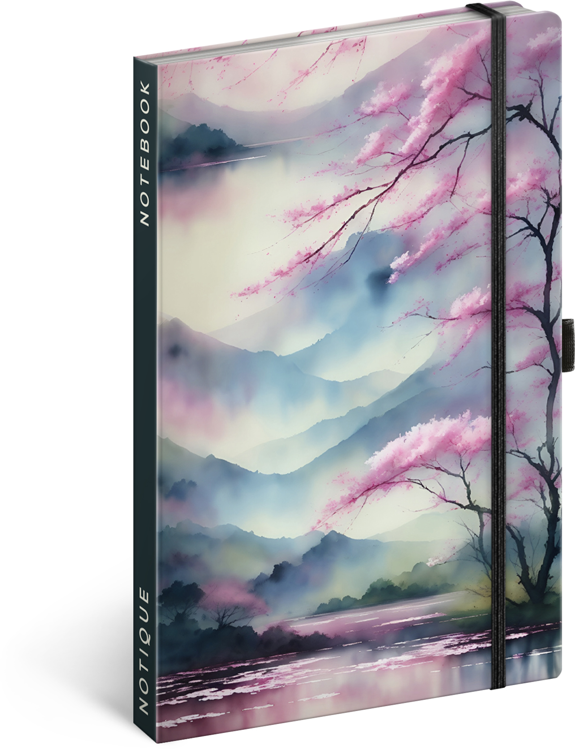 Linkovaný zápisník Sakura, 13x21 cm