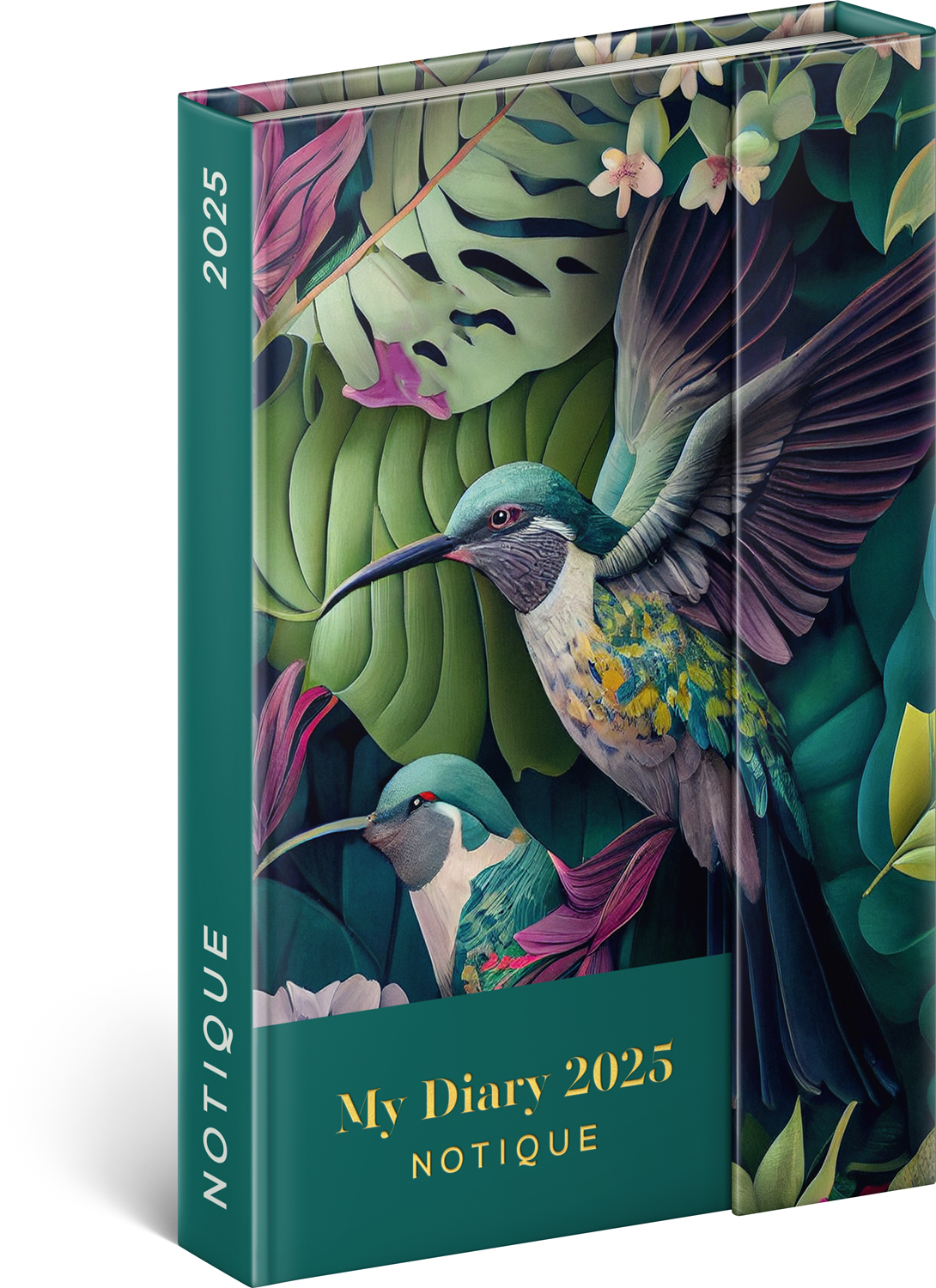 Týdenní magnetický diář Kolibřík 2025, 11x16 cm - kolibřík