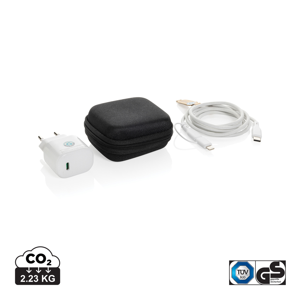 Nabíjecí sada 2ks Boost USB C z RCS recyklovaného plastu, 20W, černá
