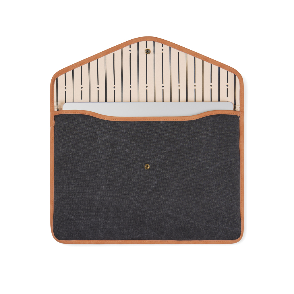 Obal na 16palcový notebook VINGA Bosler z GRS recyklovaného materiálu, černá Obal na 16palcový notebook VINGA Bosler z GRS recyklovaného materiálu, černá