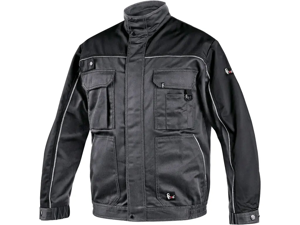 Pánská zkrácená zateplená montérková blůza Canis CXS ORION OTAKAR - šedá / černá Pánská zkrácená zateplená montérková blůza Canis CXS ORION OTAKAR - šedá / černá