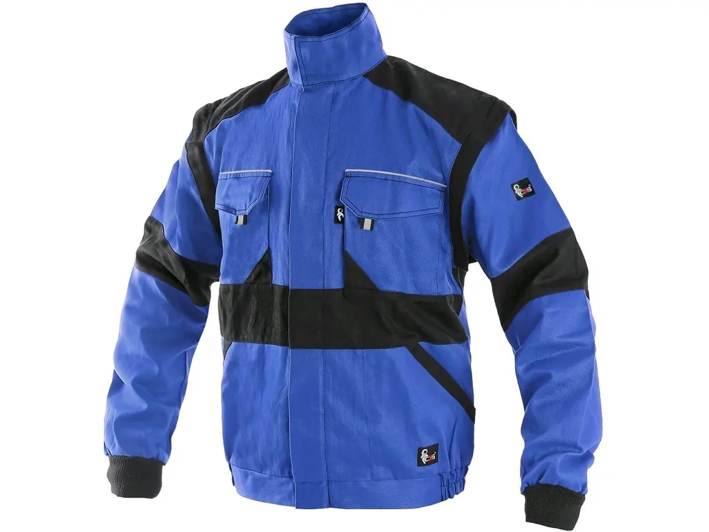 Pánská zkrácená montérková blůza Canis CXS LUXY EDA - modrá / černá Pánská zkrácená montérková blůza Canis CXS LUXY EDA - modrá / černá