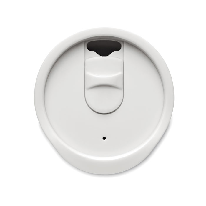 Plastový termohrnek GO, 300 ml - bílá Plastový termohrnek GO, 300 ml - bílá