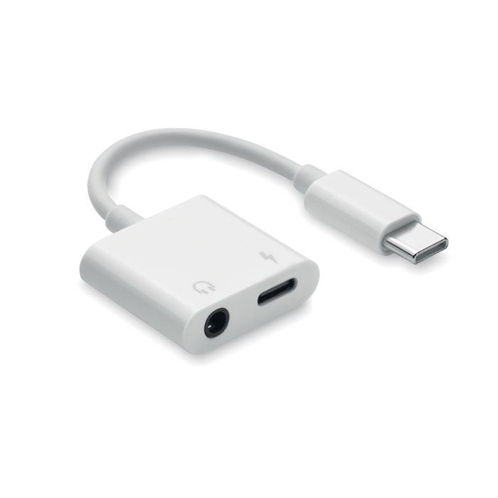 Redukce USB-C na jack KOENET - bílá