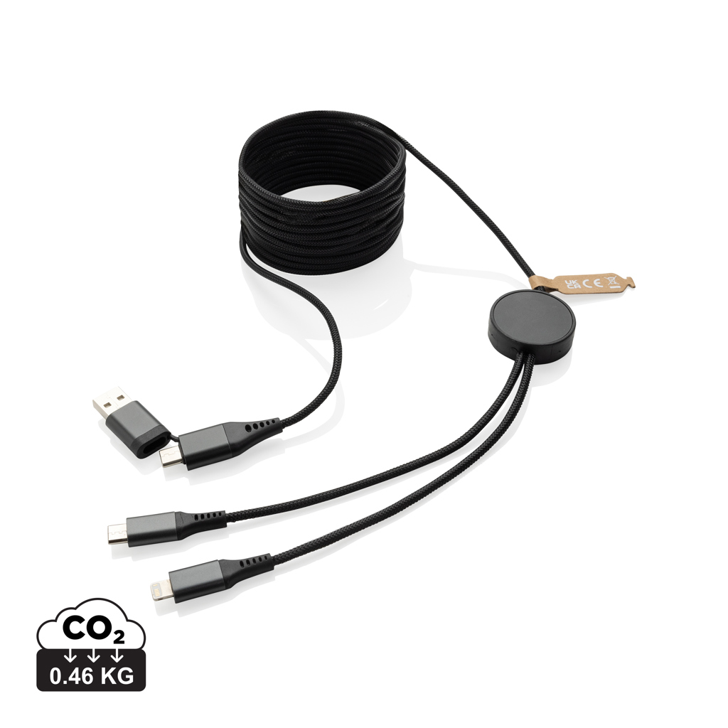 Nabíjecí kabel Terra 4v1 3m z RCS rPET Šedá