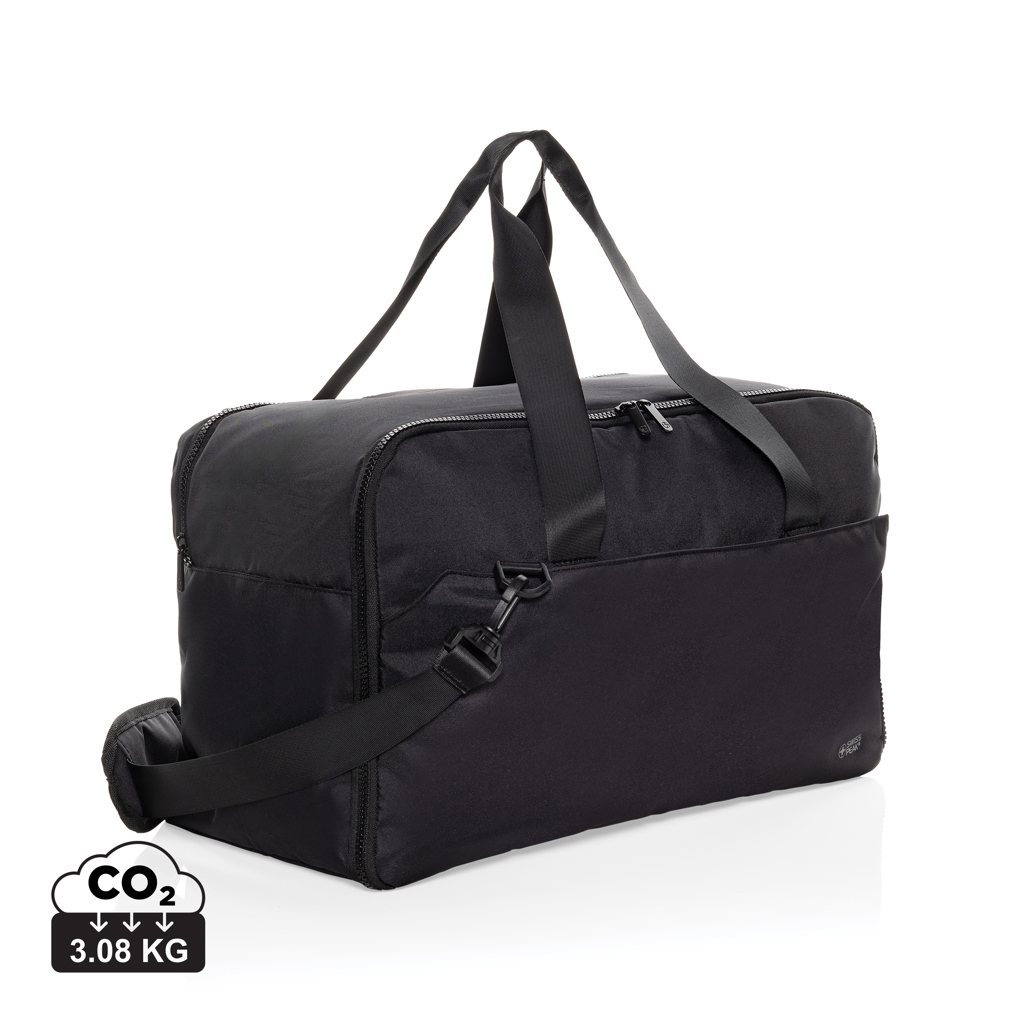 Víkendová taška na 15,6" notebook Swiss Peak z RPET AWARE™ Černá
