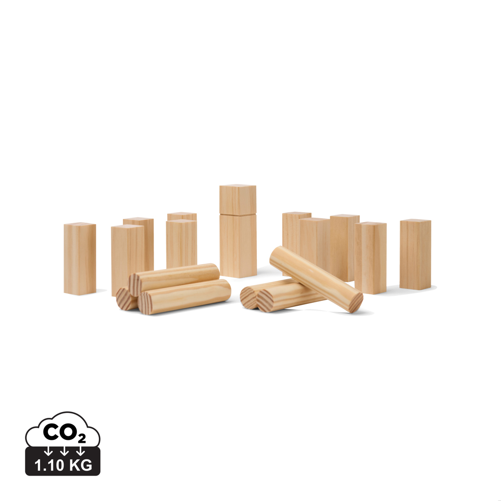 Mini hra VINGA Kubb Hnědá