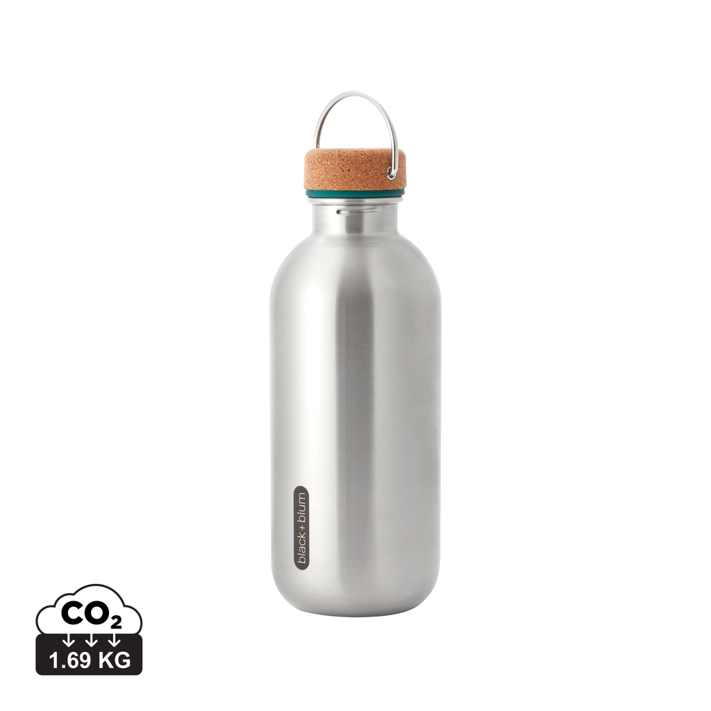 Ocelová láhev na vodu 600ml Black+Blum Tyrkysová