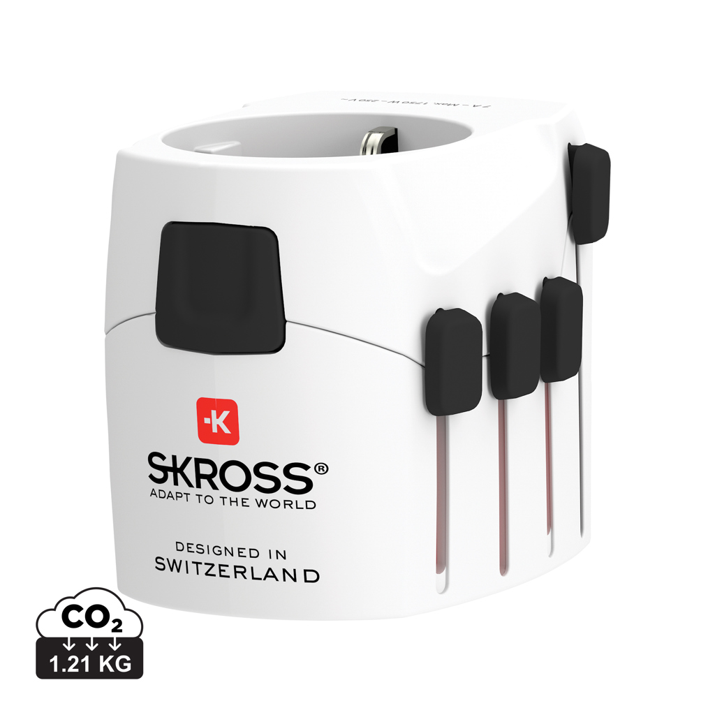 Cestovní adaptér SKROSS World Pro 3-Pole Bílá