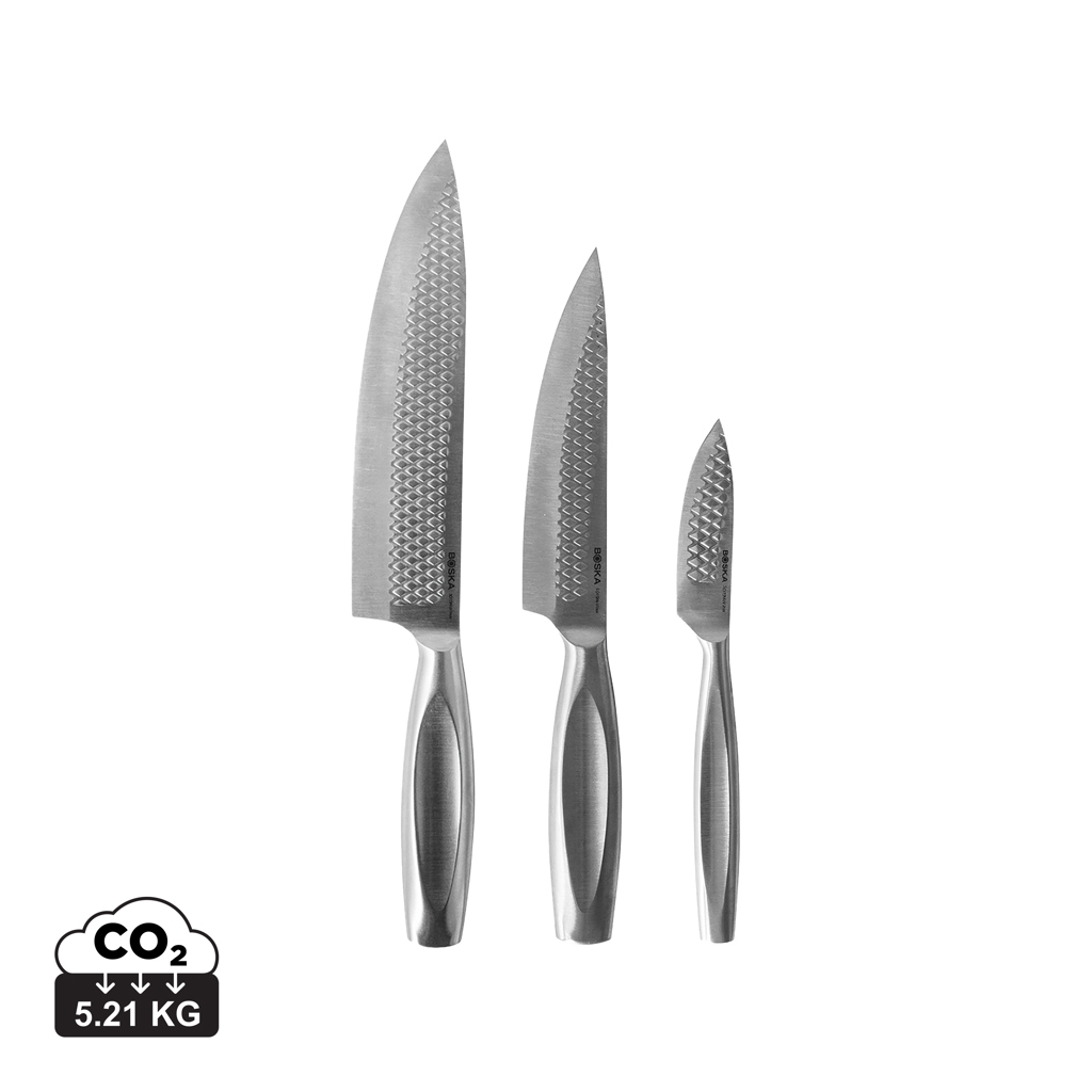 Sada 3 kuchyňských nožů BOSKA Monaco+ Steel Grey