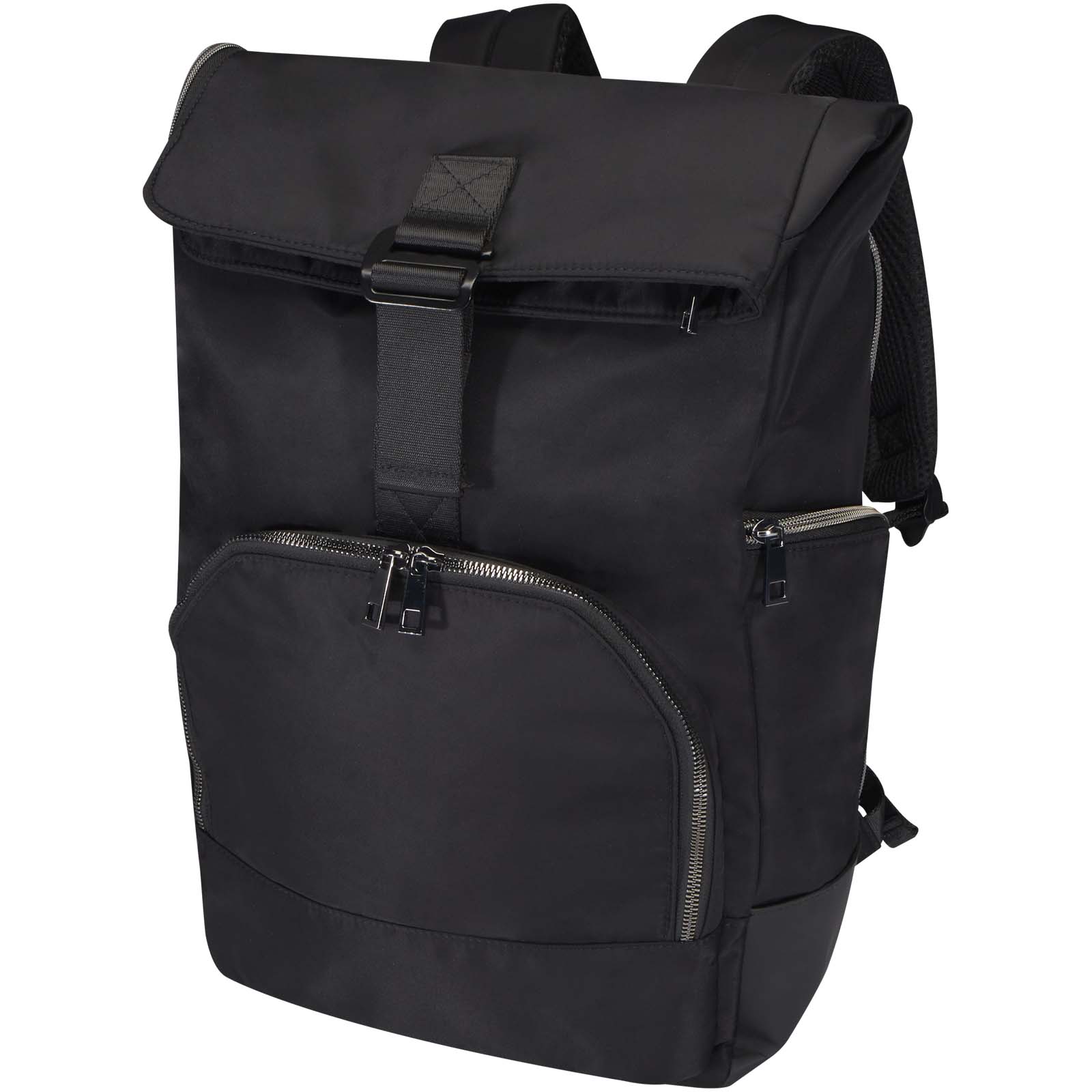 Batoh Unbranded GRS recyklovaný rolovací batoh velikosti 15″ (38 cm), 18 l Rhine Solid black