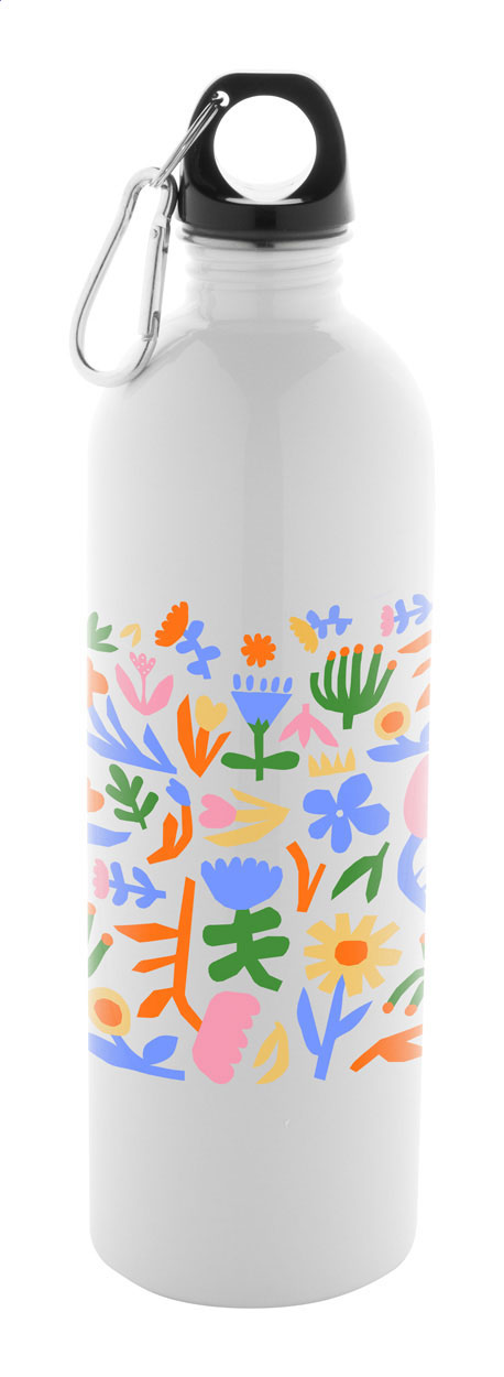 Pressuto XL láhev z recyklované nerezové oceli Bílá