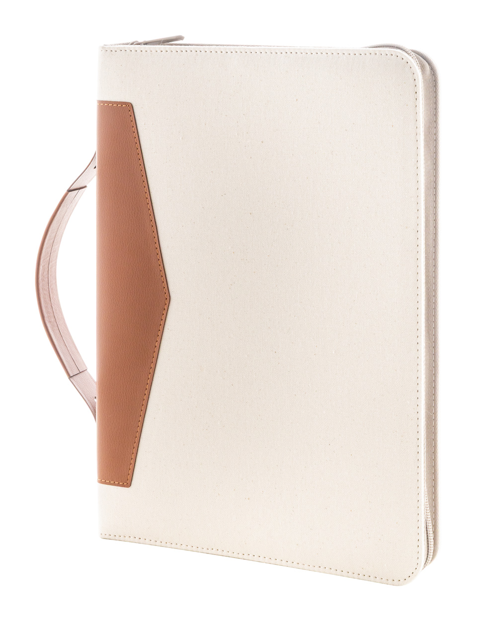 Carbasa Zip sloha na dokumenty z recyklovaného plátna Přírodní