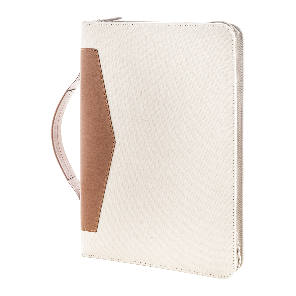 Carbasa Zip sloha na dokumenty z recyklovaného plátna Přírodní