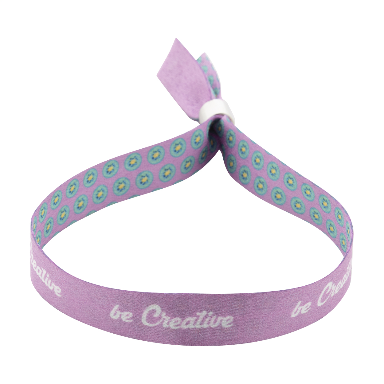 SuboWrist Alloy festivalový náramek RPET na zakázku Bílá